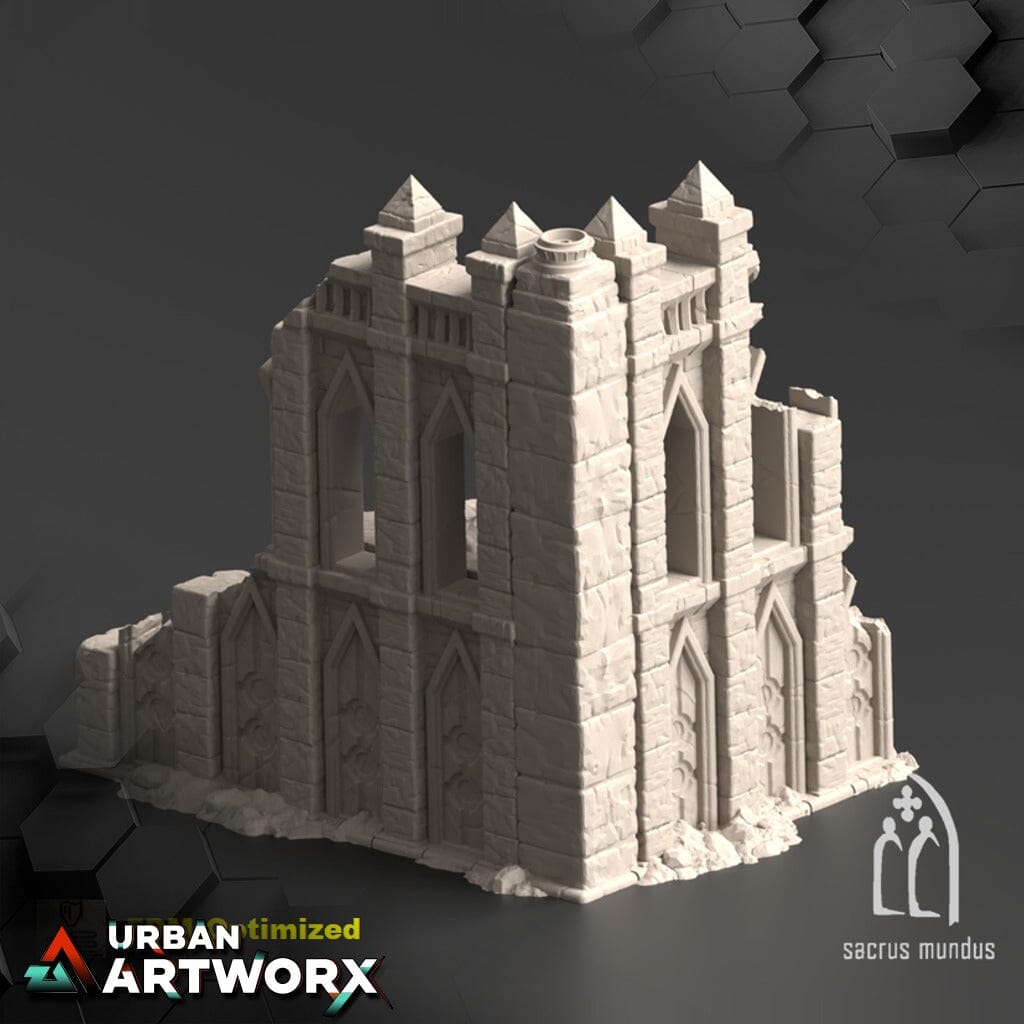 Tabletop Gelände - Sacrusmundus - Ashkaris - Corner Ruin A Sacrusmundus 