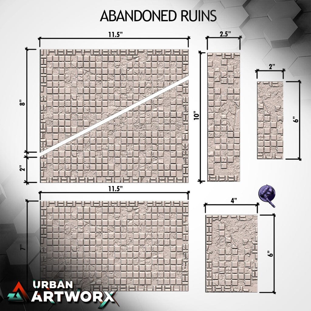 Tabletop Gelände - Txarli Factory - 11th Edition Grimdark Layouts Txarli Factory Abandoned - Ground 10x11,5 