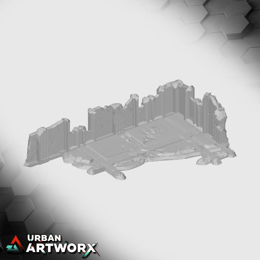 Tabletop Gelände - Txarli Factory - 11th Edition Grimdark Ruins Txarli Factory Ruin 3x6 02 