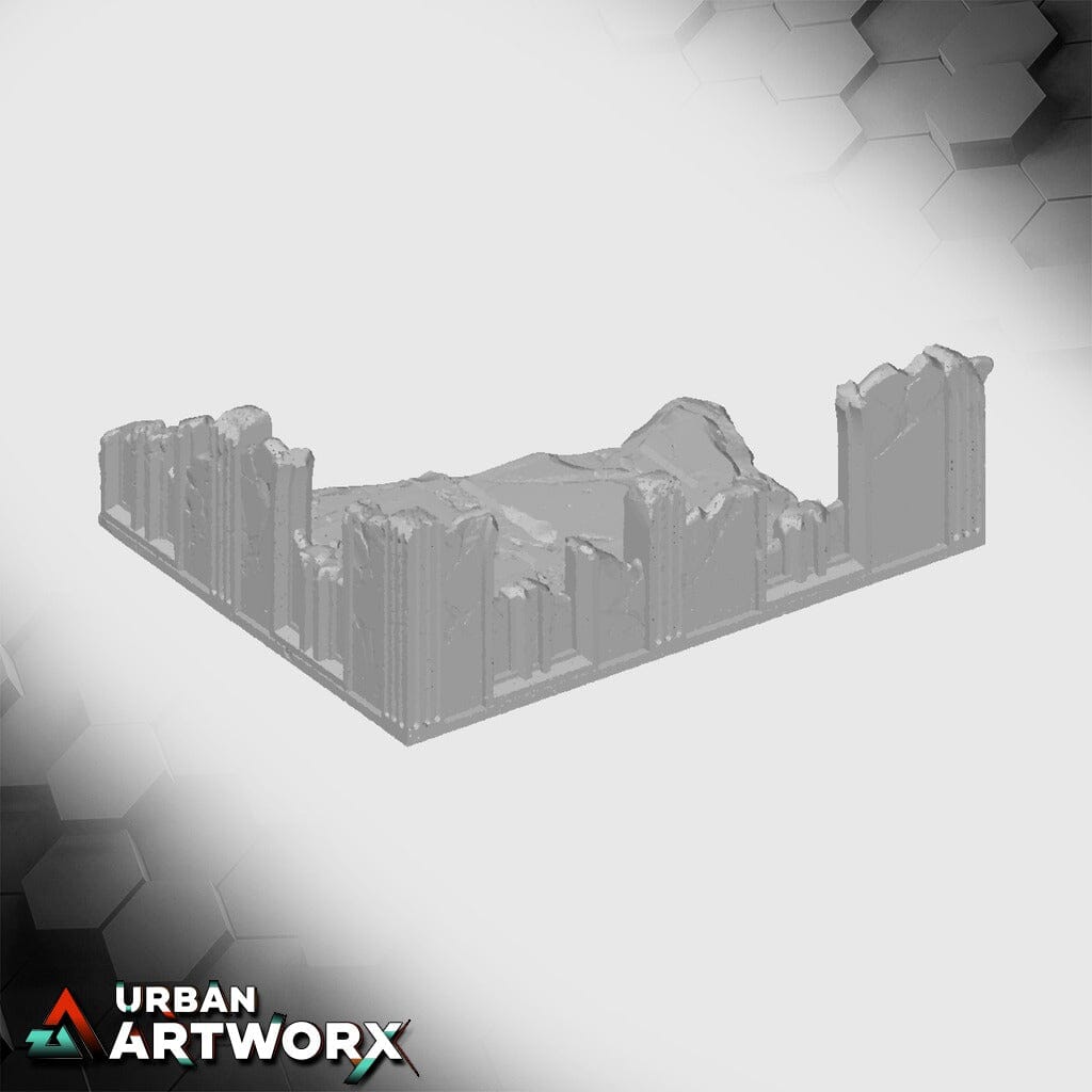 Tabletop Gelände - Txarli Factory - 11th Edition Grimdark Ruins Txarli Factory Ruin 5x6 02 