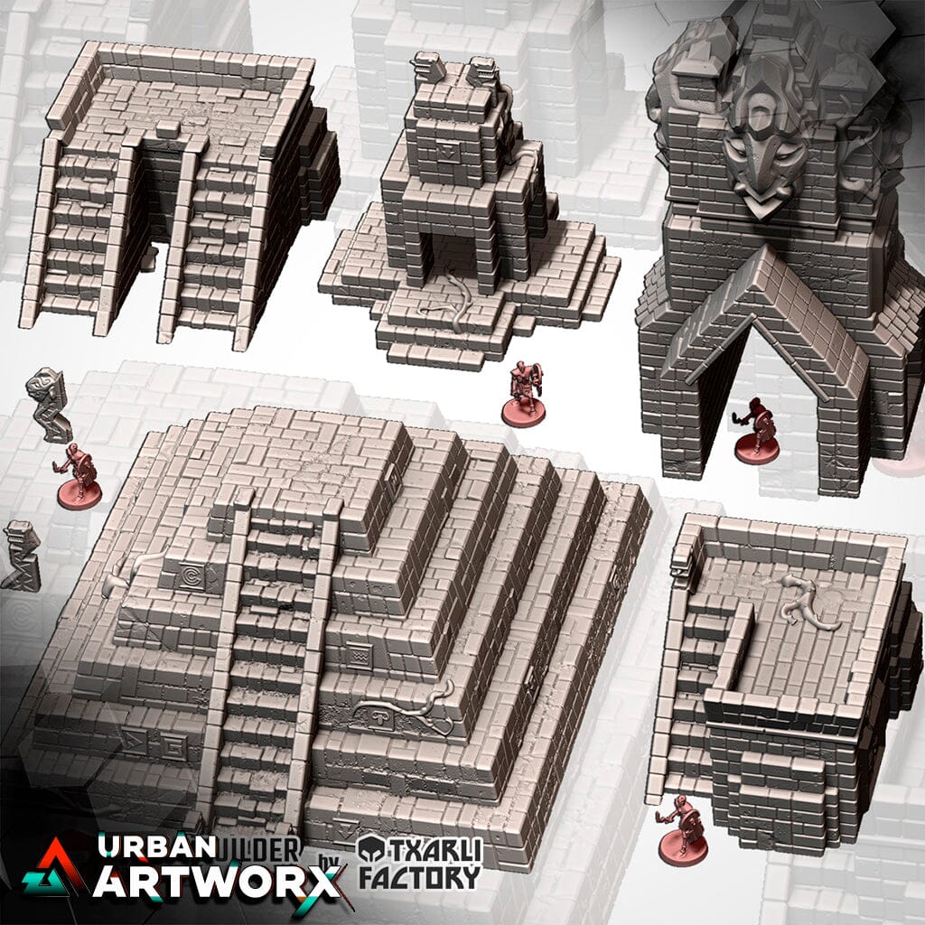 Tabletop Gelände - Txarli Factory - Buildings in the Jungle Txarli Factory Complete Set 
