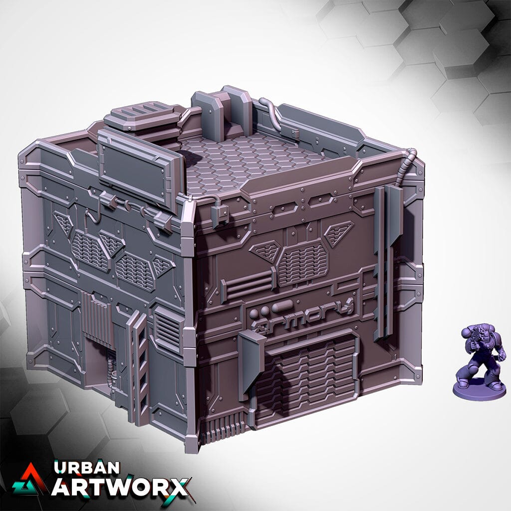 Tabletop Gelände - Txarli Factory - City Sci Fi Txarli Factory Building 01 