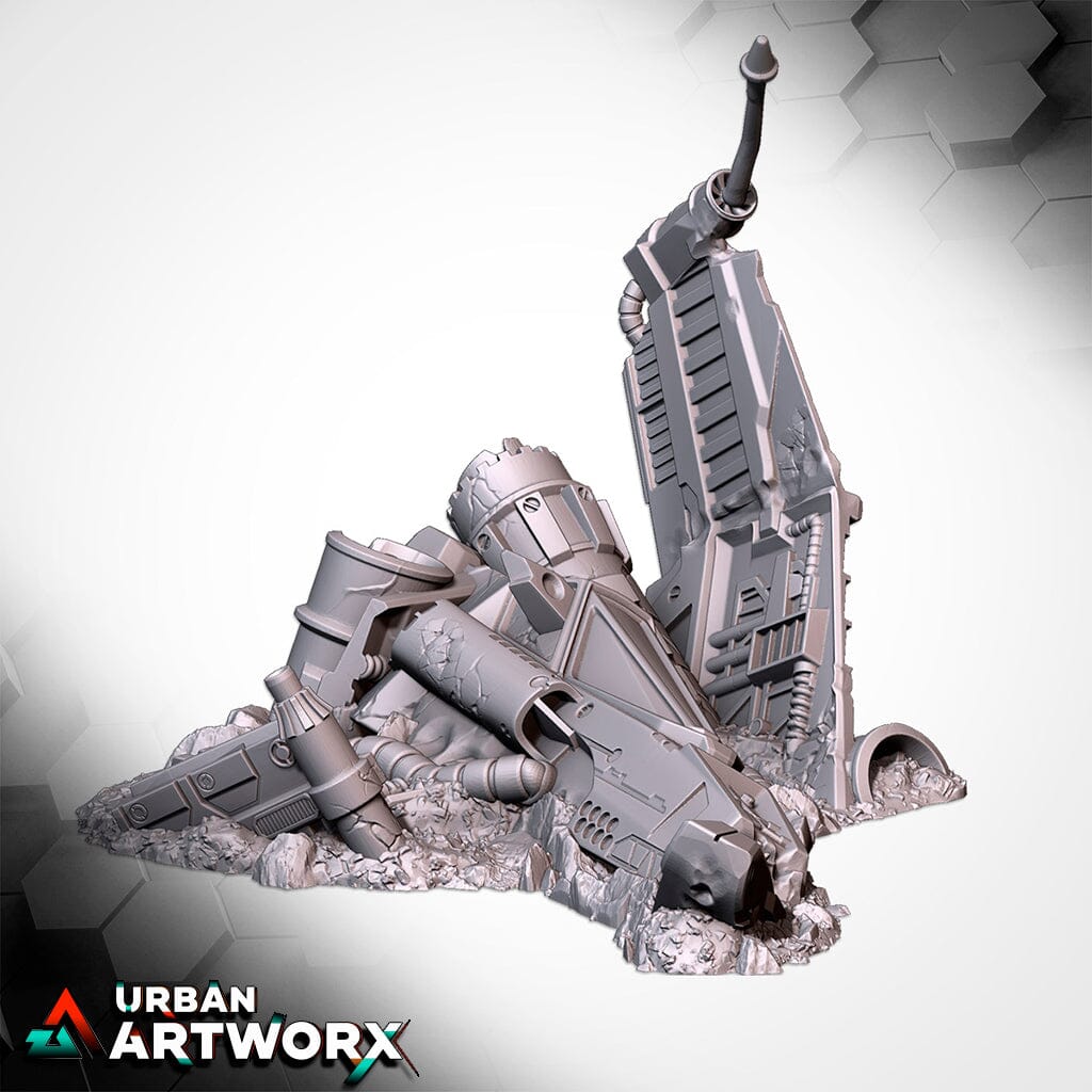 Tabletop Gelände - Txarli Factory - Crashed Spaceships Txarli Factory Spaceship 01 