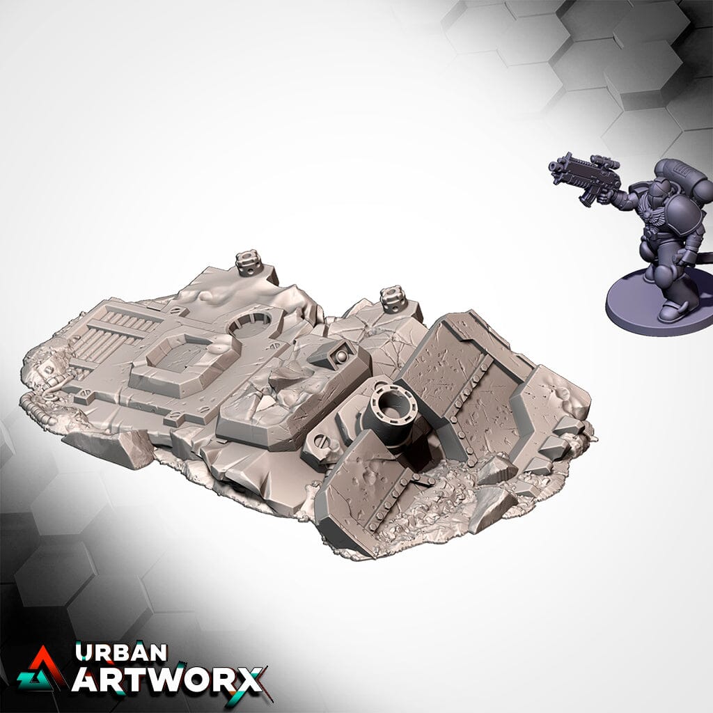 Tabletop Gelände - Txarli Factory - Crashed Tanks Txarli Factory Tank Vind 01 
