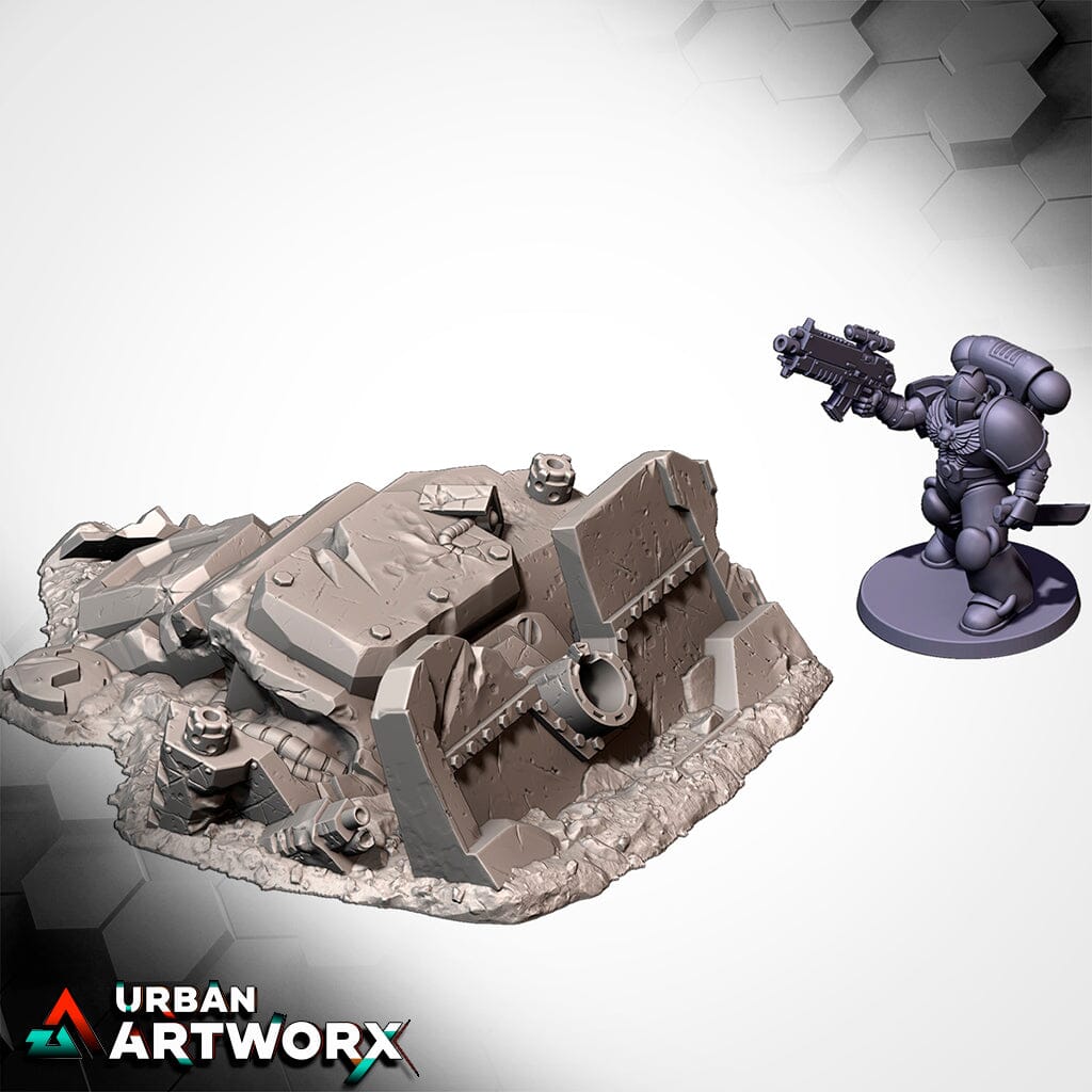 Tabletop Gelände - Txarli Factory - Crashed Tanks Txarli Factory Tank Vind 02 
