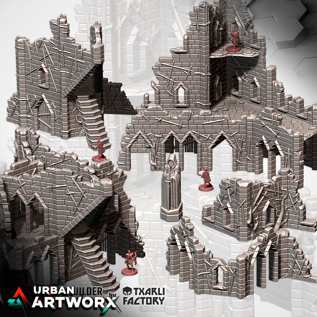 Tabletop Gelände - Txarli Factory - Cursed Fortress Txarli Factory Complete Set 