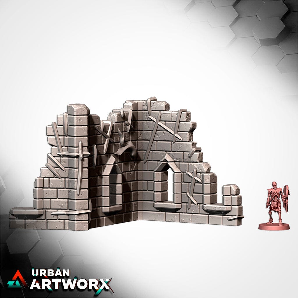 Tabletop Gelände - Txarli Factory - Cursed Fortress Txarli Factory Ruin 01 