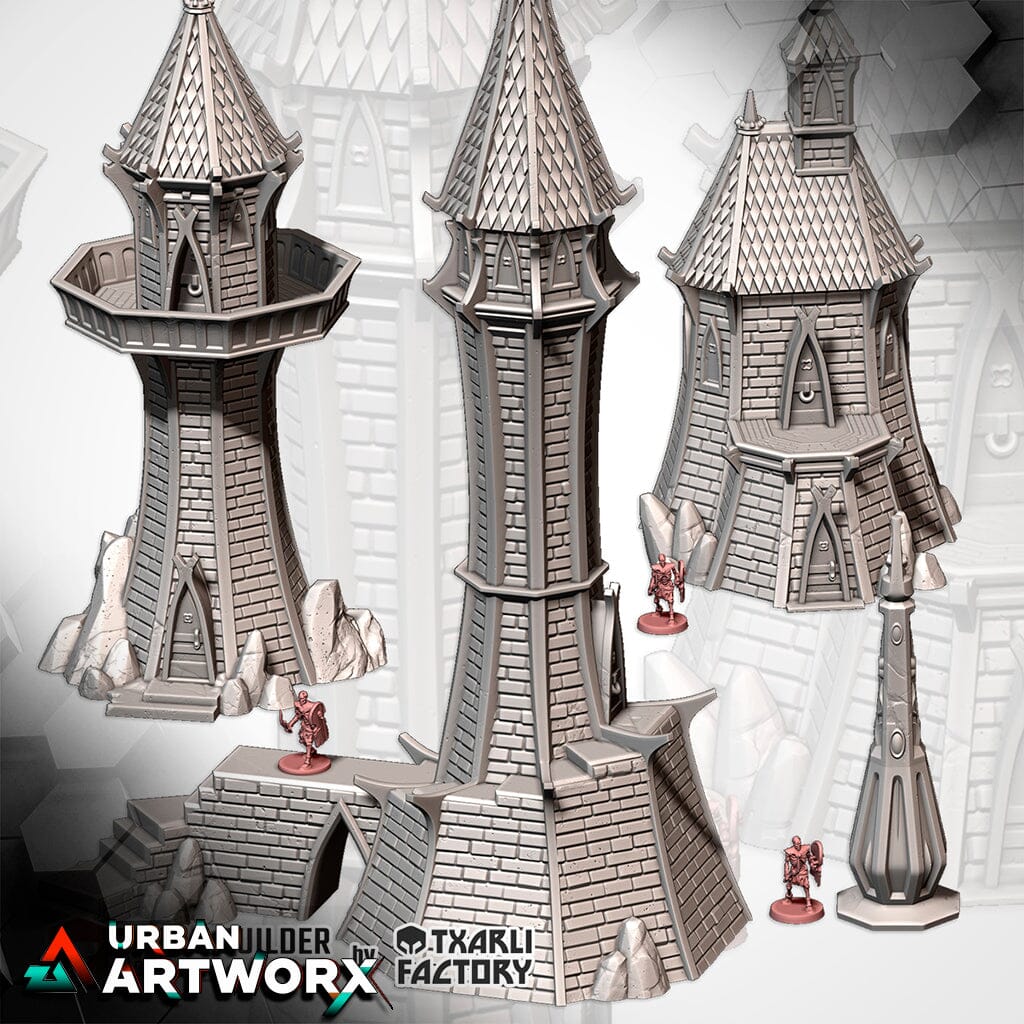 Tabletop Gelände - Txarli Factory - Elven Buildings Txarli Factory Complete Set 