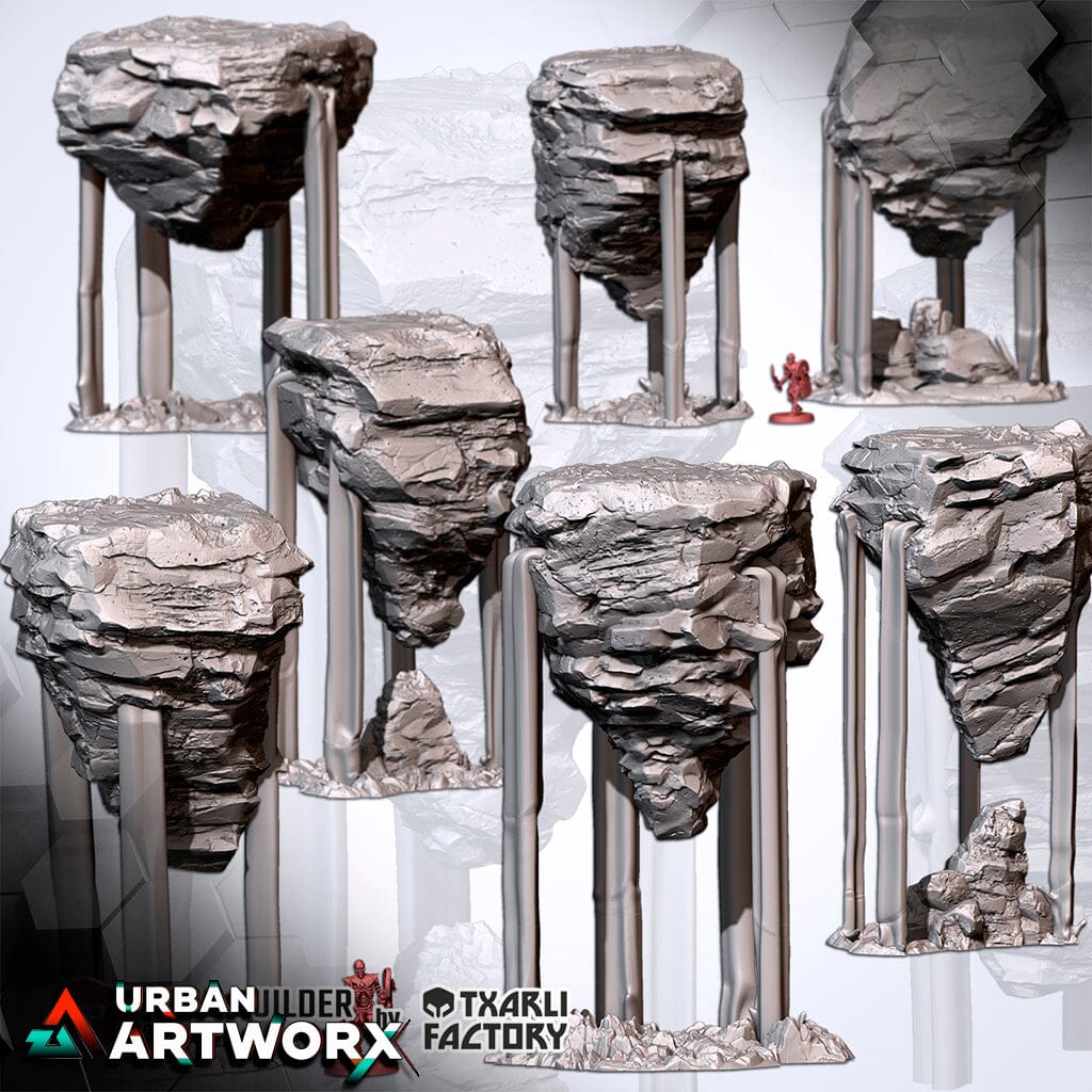 Tabletop Gelände - Txarli Factory - Floating Rocks Txarli Factory Full Set 