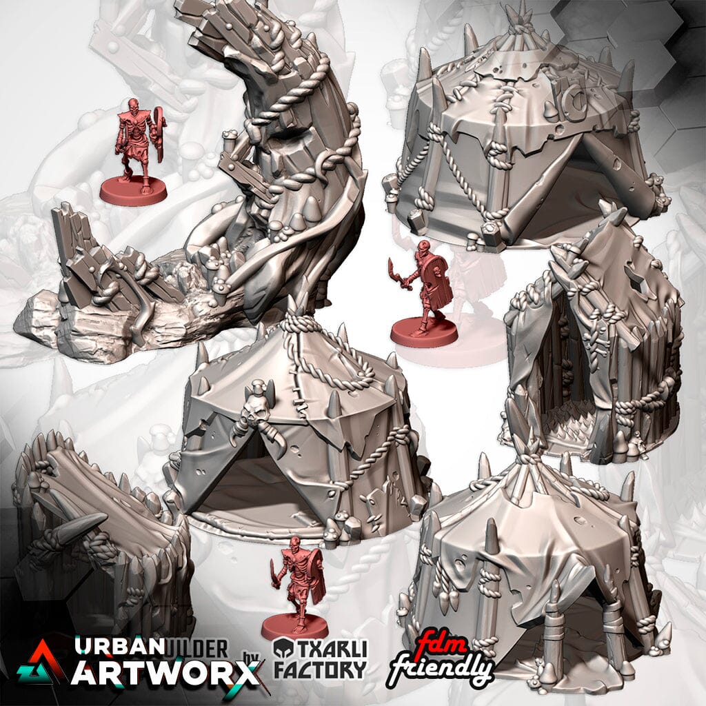 Tabletop Gelände - Txarli Factory - Goblin Camp Txarli Factory Complete Set 