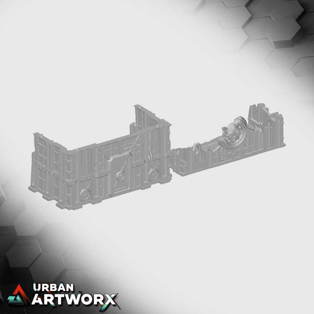 Tabletop Gelände - Txarli Factory - Grimdark Industrial Ruins Txarli Factory Industrial - C 8x4 