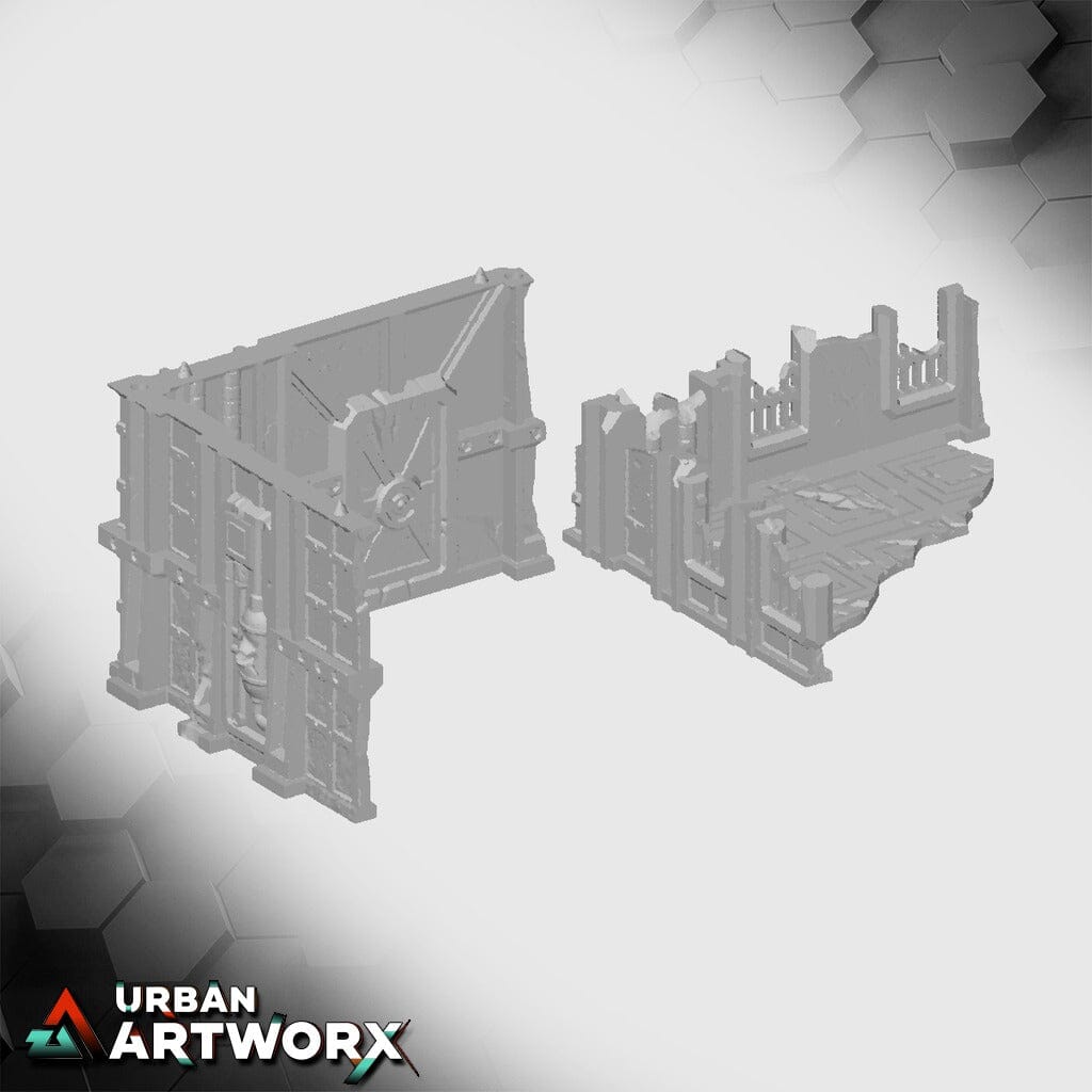 Tabletop Gelände - Txarli Factory - Grimdark Industrial Ruins Txarli Factory Industrial - L 6x5 V2 
