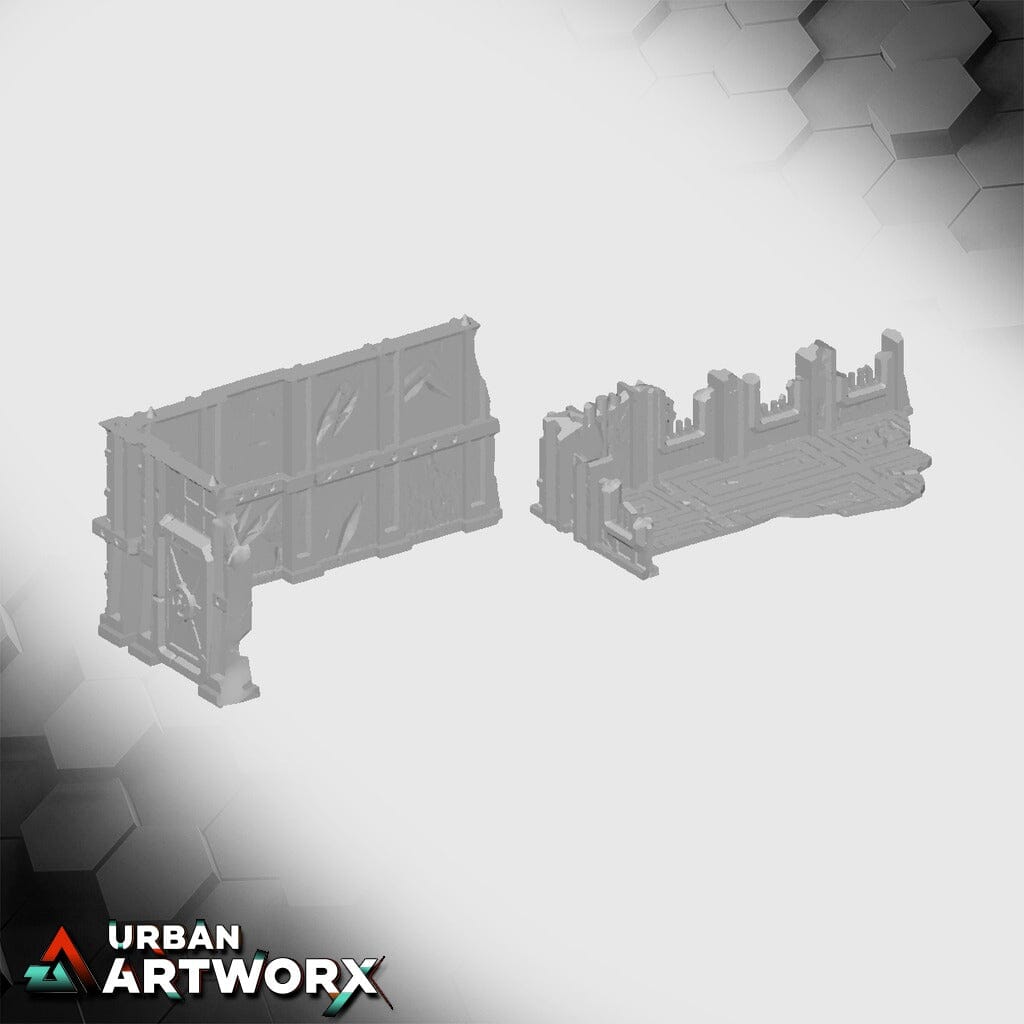 Tabletop Gelände - Txarli Factory - Grimdark Industrial Ruins Txarli Factory Industrial - L 8x4 V2 