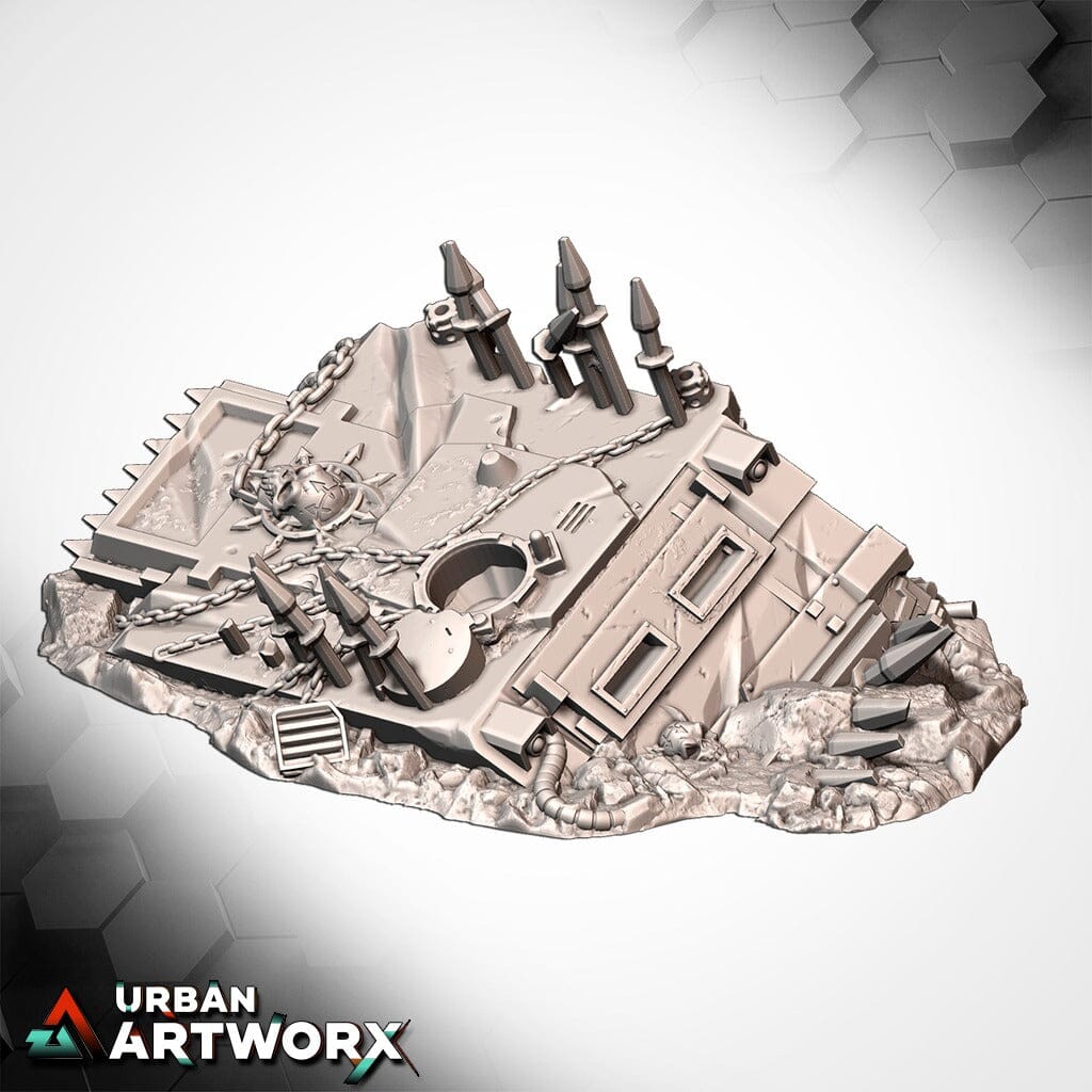 Tabletop Gelände - Txarli Factory - Infernal Tanks Destroyed Txarli Factory 
