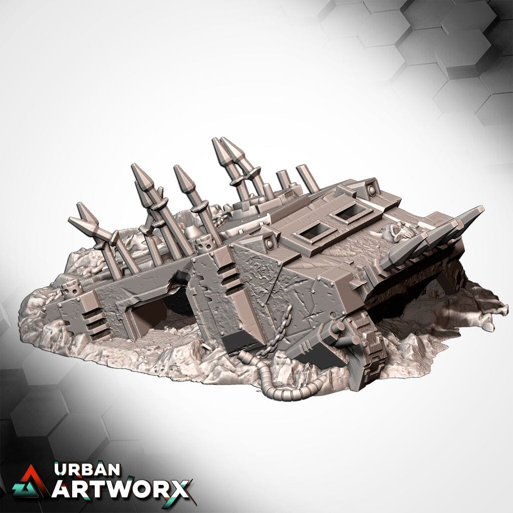 Tabletop Gelände - Txarli Factory - Infernal Tanks Destroyed Txarli Factory 