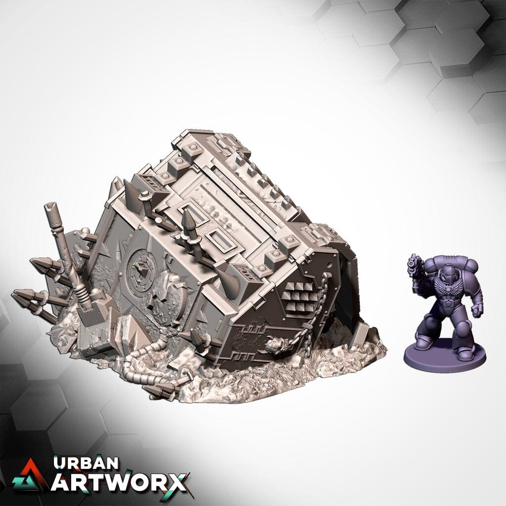 Tabletop Gelände - Txarli Factory - Infernal Tanks Destroyed Txarli Factory Tank Land Rai 