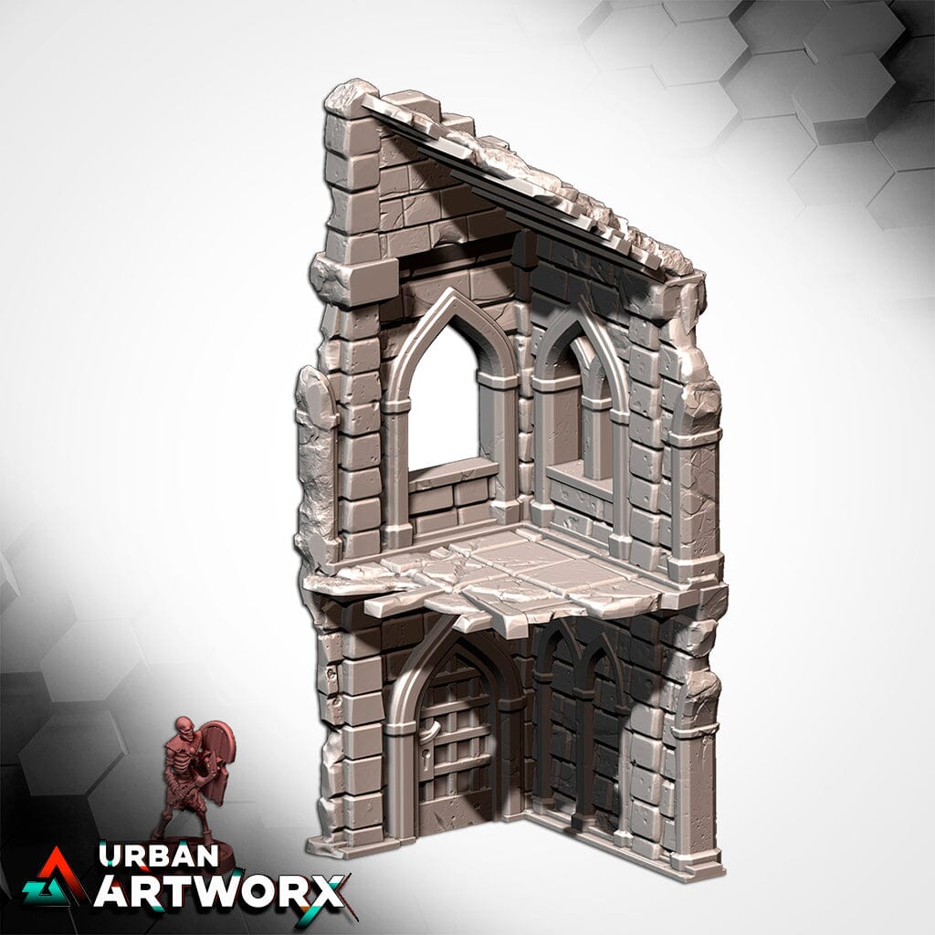 Tabletop Gelände - Txarli Factory - Middle Earth Town Txarli Factory Ruins 03 