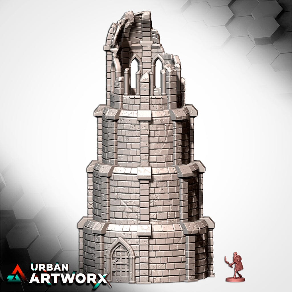 Tabletop Gelände - Txarli Factory - Middle Earth Town Txarli Factory Tower Broken Dome 