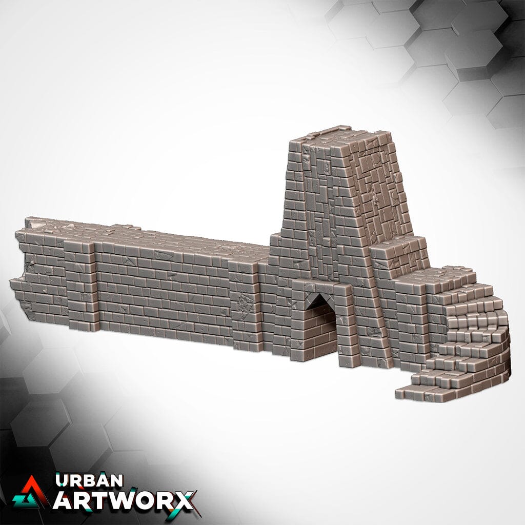 Tabletop Gelände - Txarli Factory - Modular Civilization Txarli Factory Wall Stairs Curve 