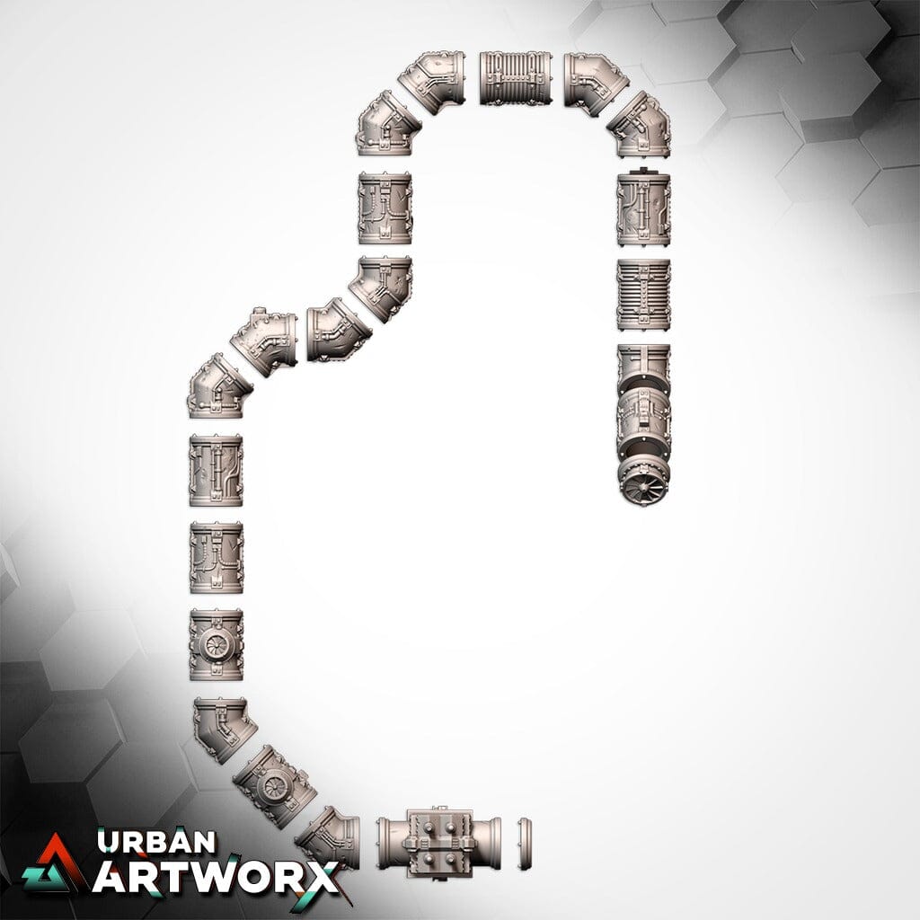 Tabletop Gelände - Txarli Factory - Modular Pipes Txarli Factory 