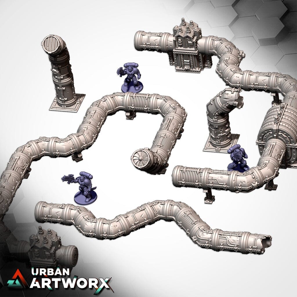 Tabletop Gelände - Txarli Factory - Modular Pipes Txarli Factory 
