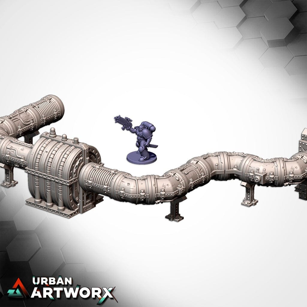 Tabletop Gelände - Txarli Factory - Modular Pipes Txarli Factory 