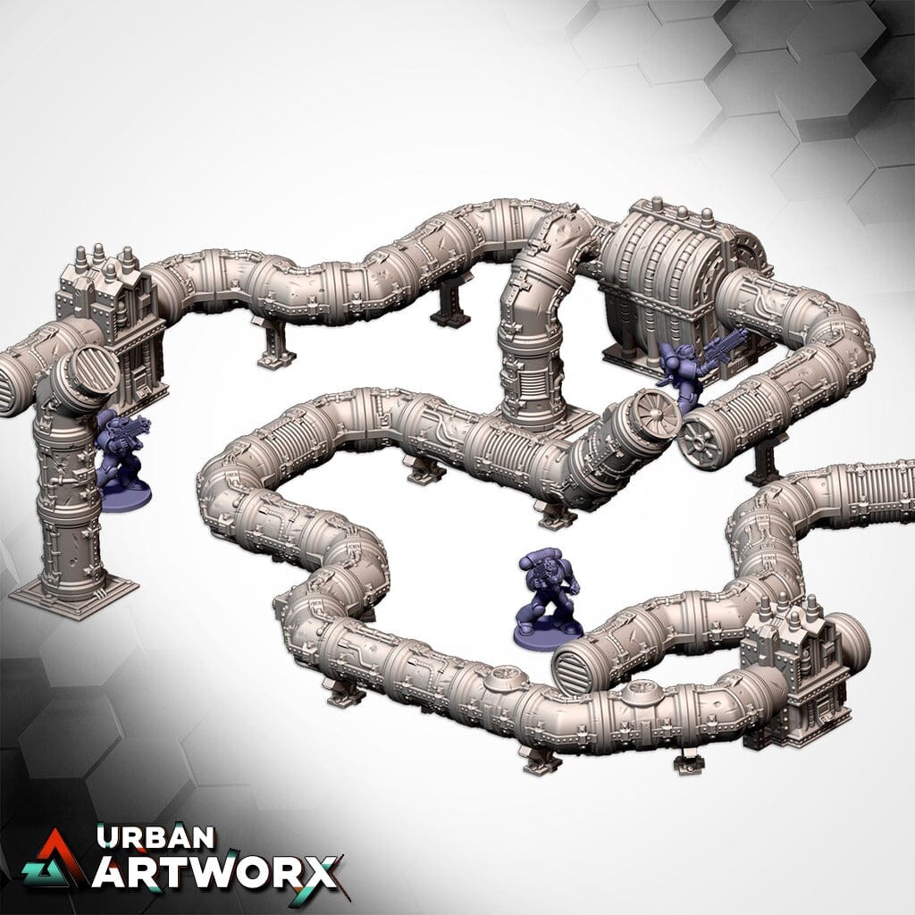 Tabletop Gelände - Txarli Factory - Modular Pipes Txarli Factory 