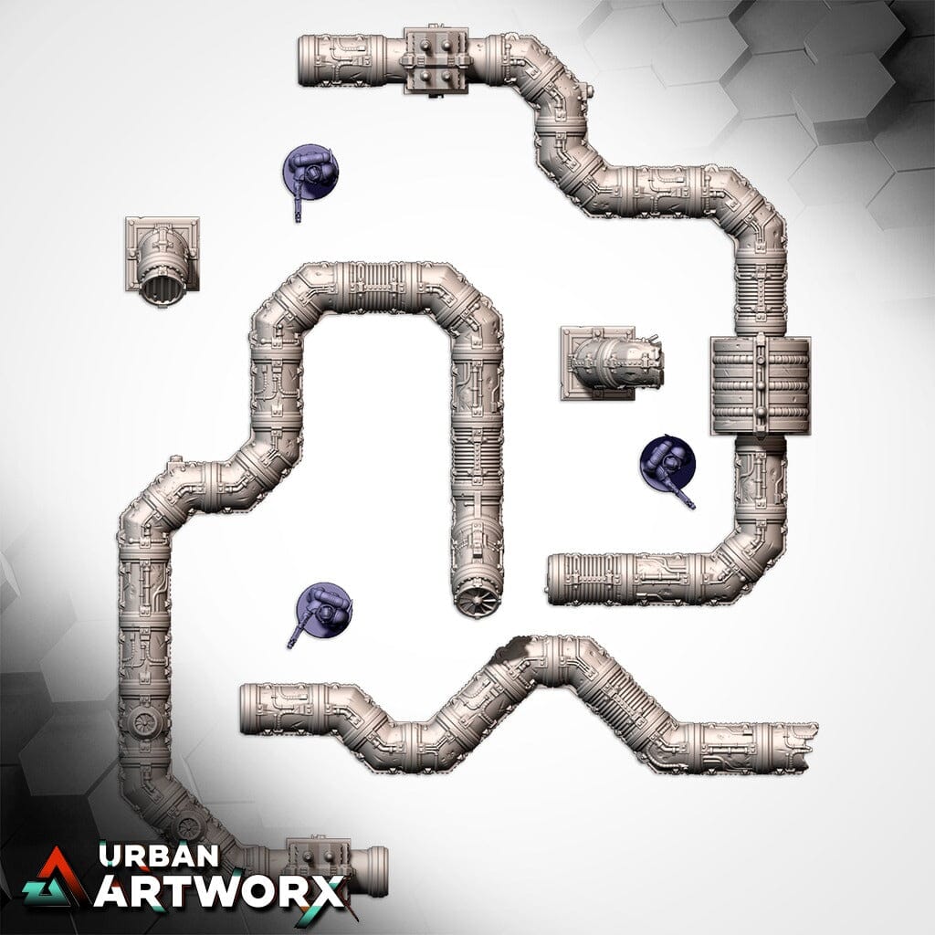 Tabletop Gelände - Txarli Factory - Modular Pipes Txarli Factory 