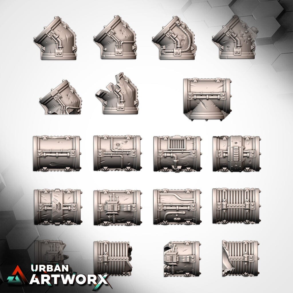 Tabletop Gelände - Txarli Factory - Modular Pipes Txarli Factory Elbows 45° 