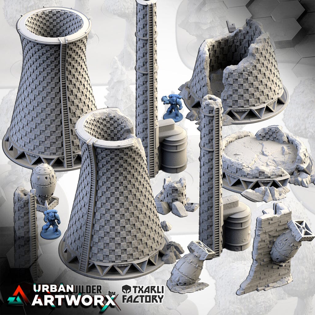 Tabletop Gelände - Txarli Factory - Nuclear Plants Txarli Factory Complete Set 