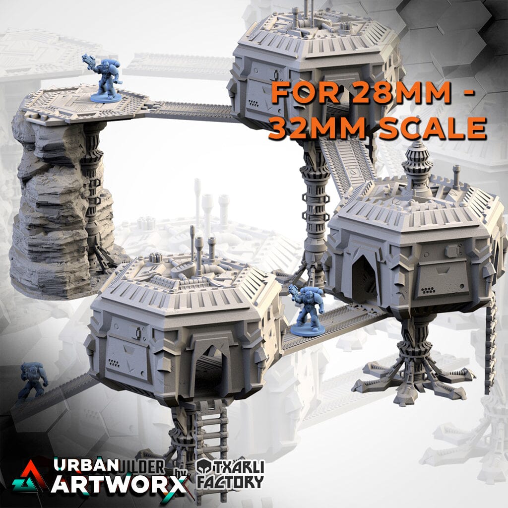 Tabletop Gelände - Txarli Factory - Sci-Fi City Txarli Factory 