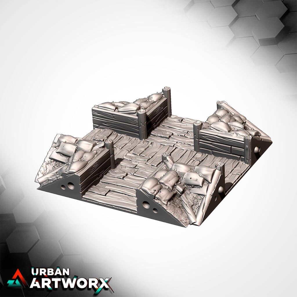 Tabletop Gelände - Txarli Factory - WWII Trenches Txarli Factory WWII Tr Crossing T 01 