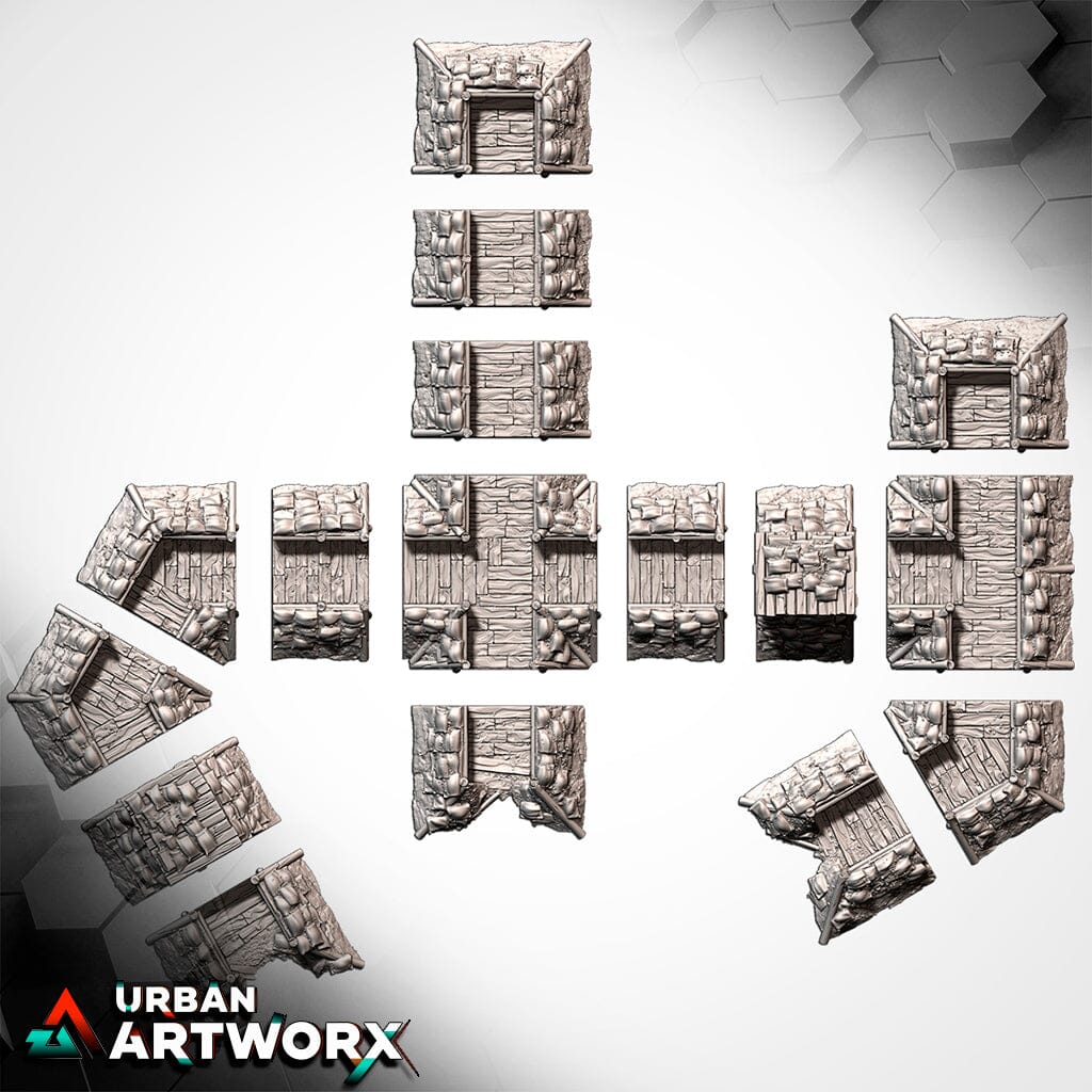 Tabletop Gelände - Txarli Factory - WWII Trenches Txarli Factory WWII Tr Crossing T 02 
