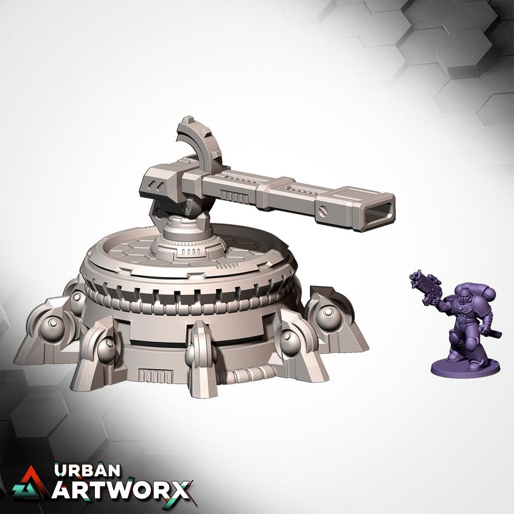Tabletop Gelände - Txarli Factory - Xenos Buildings IV Txarli Factory Weapon Turret Small 