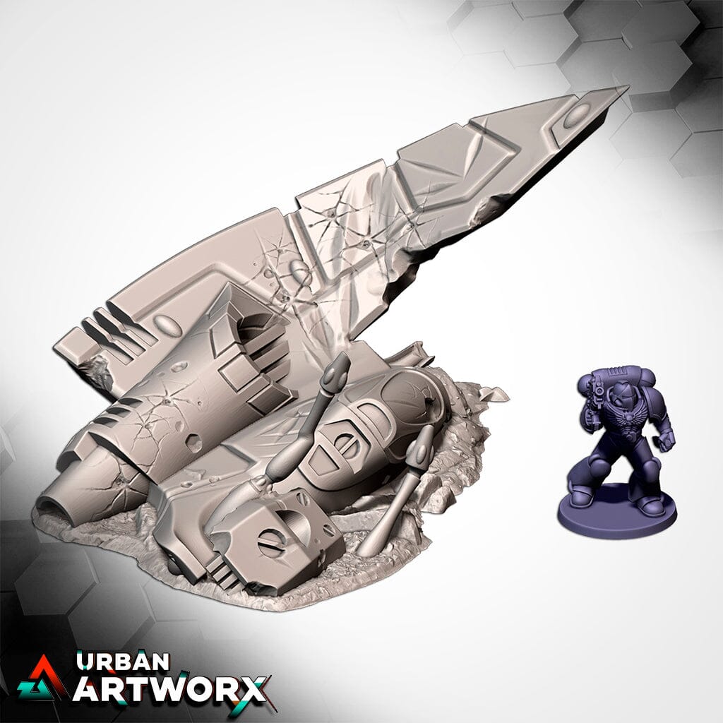 Tabletop Gelände - Txarli Factory - Xenos Crashed Ships Txarli Factory Ship 04 