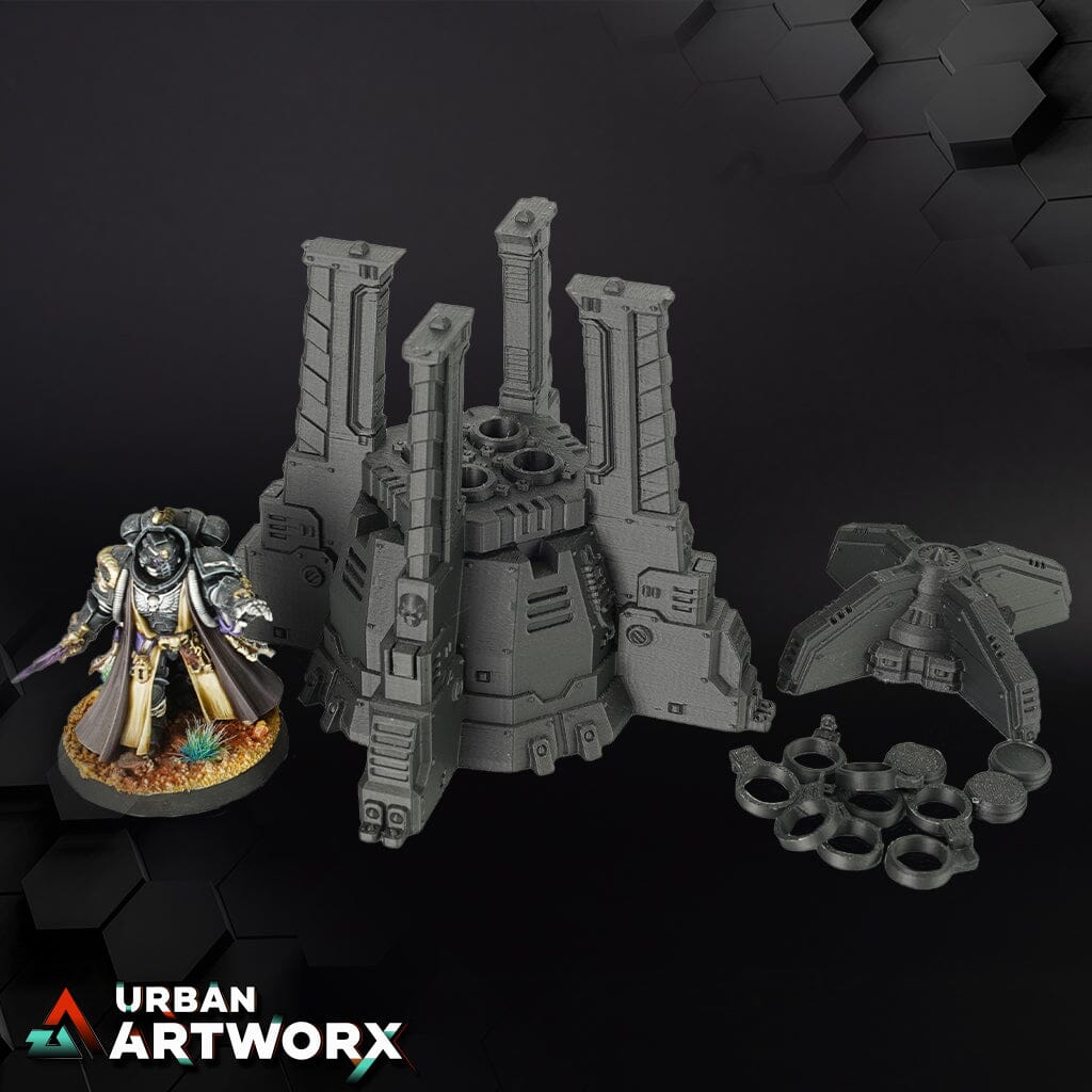Tabletop Gelände - War Scenery - Chapters Headquarter- Armored Plasma Generator I War Scenery Multipart LED Ready 