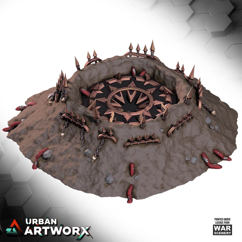 Tabletop Gelände - Warscenery - Corrupted Snctum - Chaos Daemon Pit War Scenery 