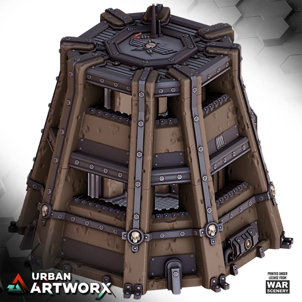 Tabletop Gelände - Warscenery - Grimdark Outpost - Double Pillbox War Scenery 