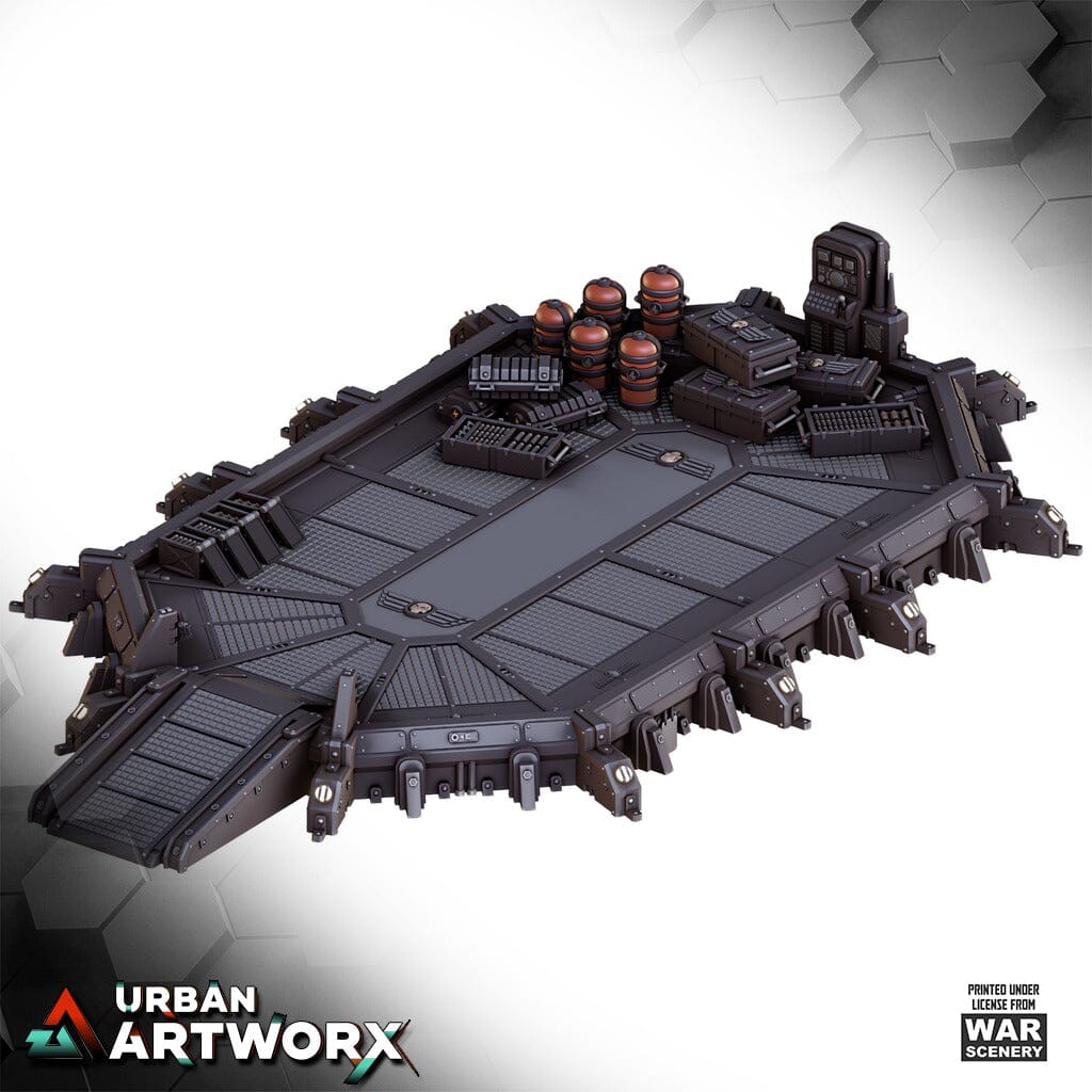 Tabletop Gelände - Warscenery - Grimdark Outpost - Landing Platform War Scenery 
