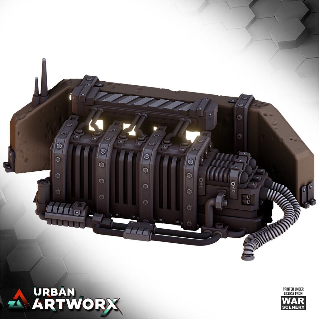 Tabletop Gelände - Warscenery - Grimdark Outpost - Power Generator War Scenery 