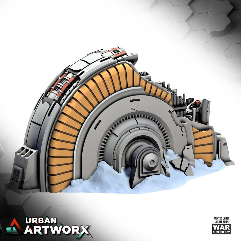 Tabletop Gelände - Warscenery - Rebel Command Base - Destroyed Generator End War Scenery 