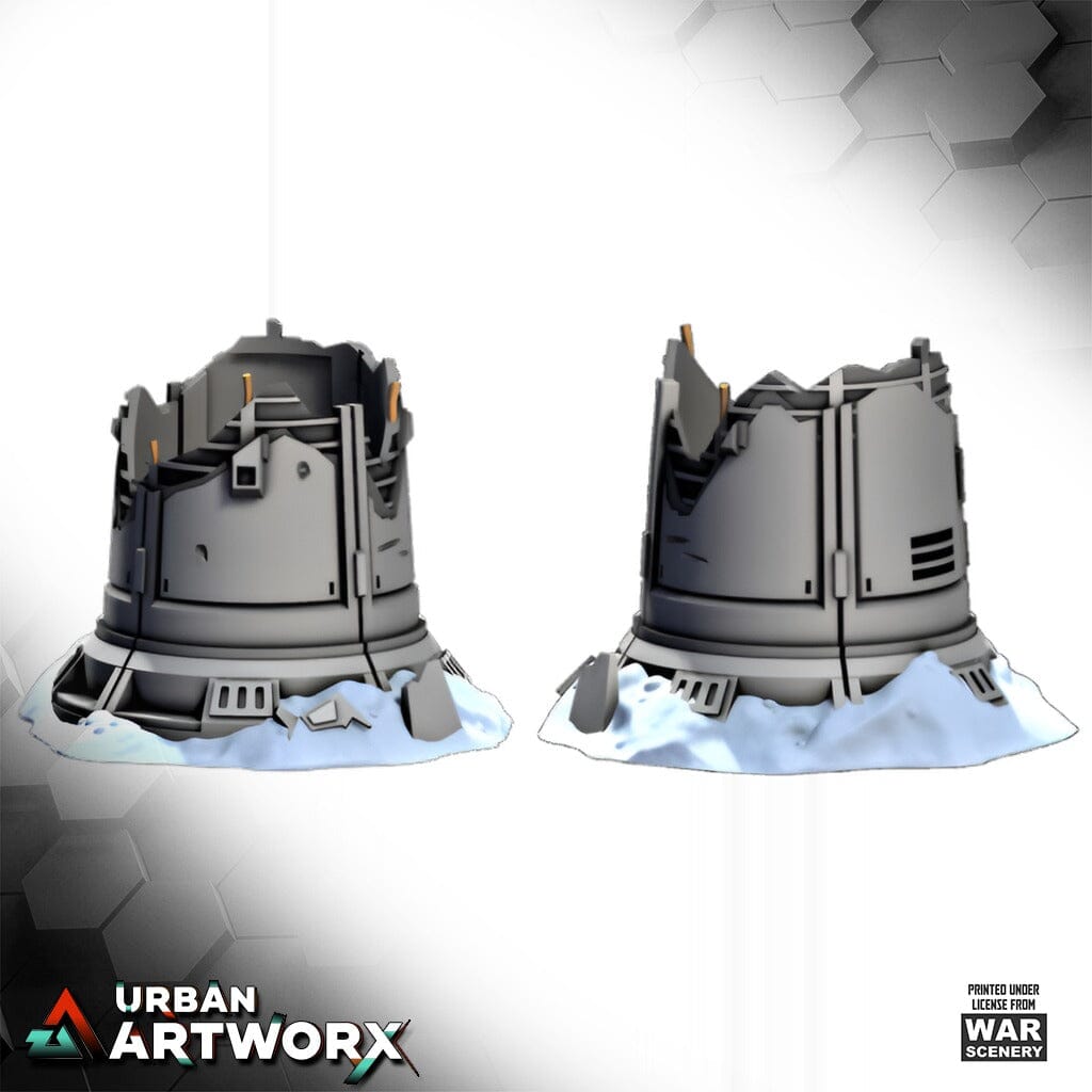 Tabletop Gelände - Warscenery - Rebel Command Base - Destroyed Turret War Scenery 