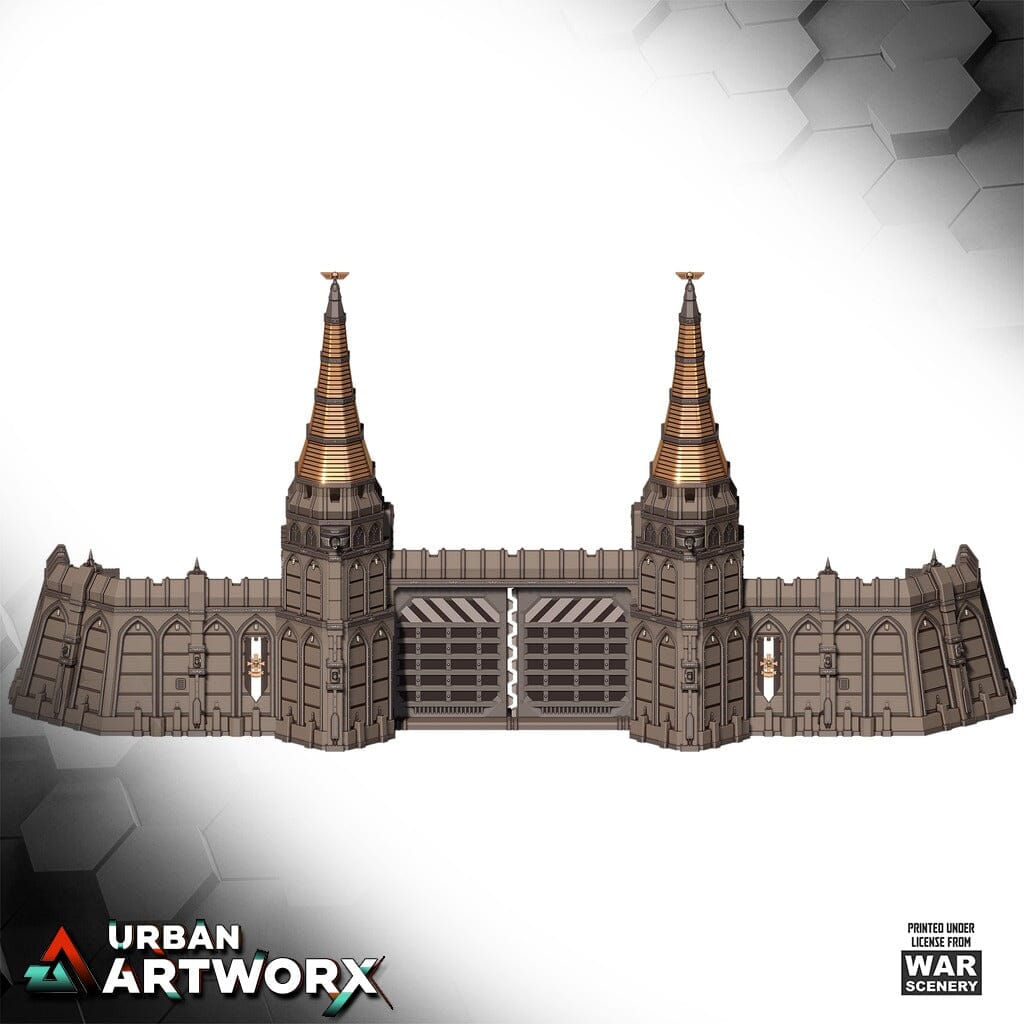 Tabletop Gelände - Warscenery - Siege of Castograd - Heavy Fortress Walls War Scenery Corner Wall 