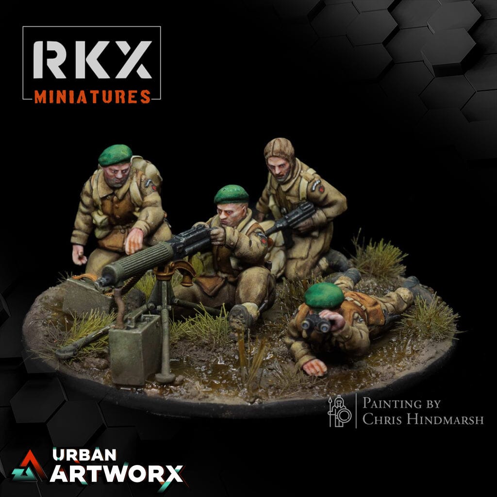 Tabletop Miniaturen - RKX Miniatures - Operation Plunder Canadians - Commando Vickers Team RKX Miniatures 