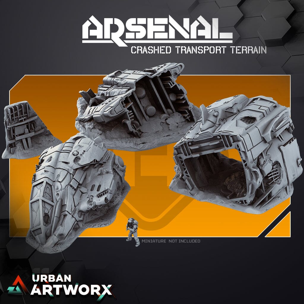 Tabletop Miniaturen - Skullforge Studios - Arsenal: Crashed Transport Terrain Skullforge Studios 