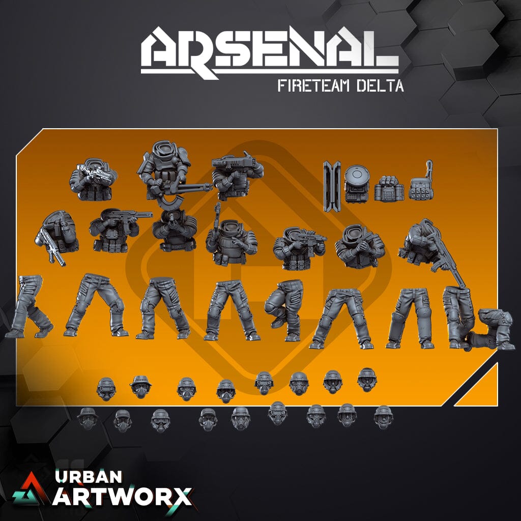 Tabletop Miniaturen - Skullforge Studios - Arsenal: Fireteam Delta Modular Kit (10) Skullforge Studios 