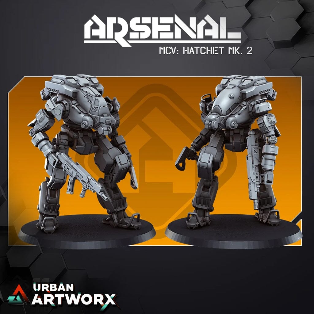 Tabletop Miniaturen - Skullforge Studios - Arsenal: MCV Hatchet MK2 (2) & All Weapon Options Skullforge Studios 