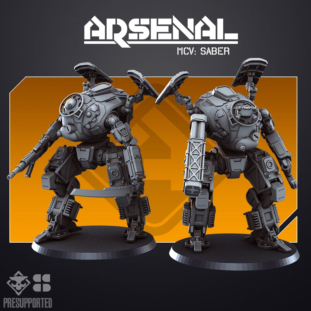 Tabletop Miniaturen - Skullforge Studios - Arsenal: MCV Saber (2) & All Weapons Options Skullforge Studios 
