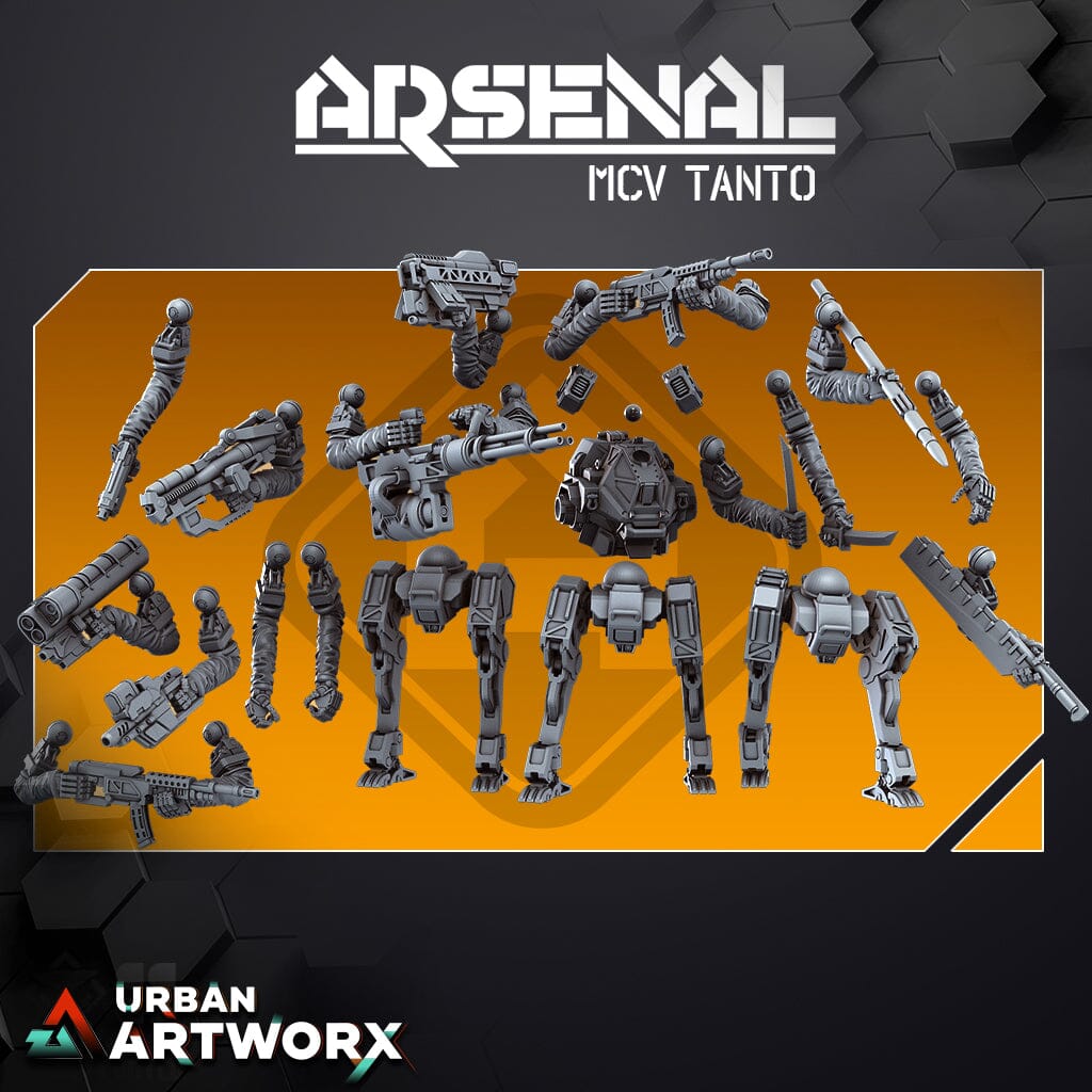 Tabletop Miniaturen - Skullforge Studios - Arsenal: MCV Tanto (2) & all Weapon Options Skullforge Studios 