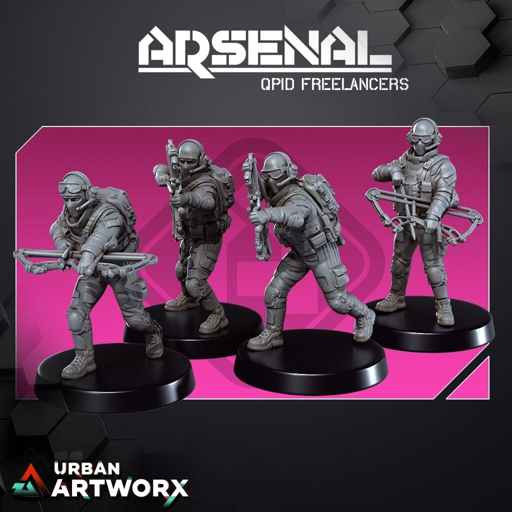 Tabletop Miniaturen - Skullforge Studios - Arsenal: Qpid Freelancers (4) Skullforge Studios 